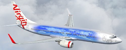 FS9 Virgin Australia Worldflight B800