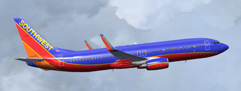  FSX Southwest Airlines B800 N8301J 