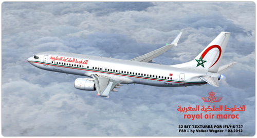 FS9 Royal Air Maroc Boeing 737-800 CN-RGE