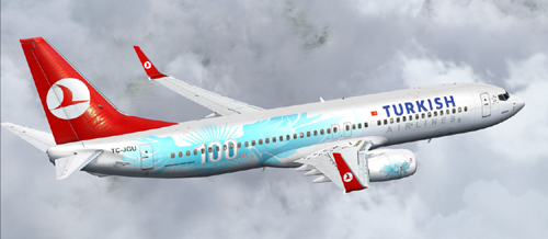  FS9 100th Turkish Airlines B800 