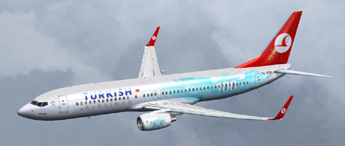 FSX 100th Turkish Airlines B800