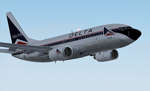 FSX B737-700 Delta in old colours