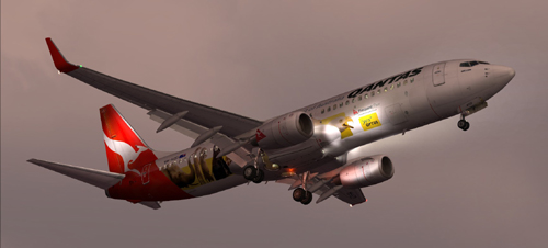 FS9 Qantas Geelong B800