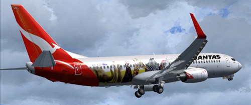 FSX Qantas Geelong B800