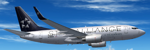 FS9 US Airways Star Alliance B700