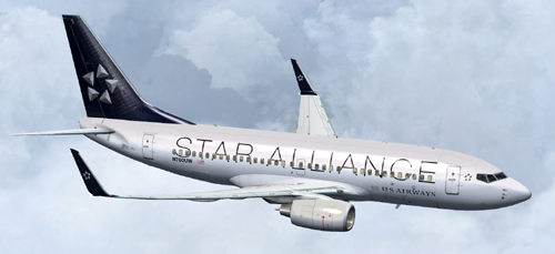 FSX US Airways Star Alliance B700