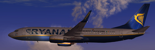 FP FS9 Ryanair B800 with custom airstairs