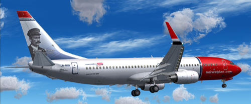 FS9 Norwegian B800 LN-NIB