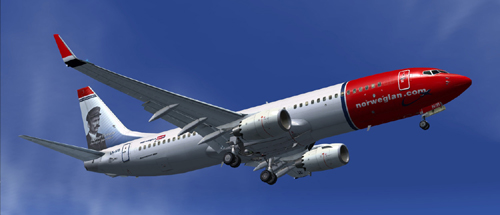 FSX Norwegian B800 LN-NIB