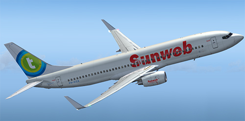 FS9 B737-800 Transavia.com PH-HZX Sunweb Special
