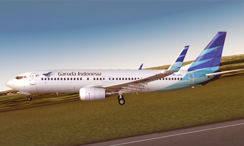 FS9 Garuda Indonesia New Livery PK-GMX