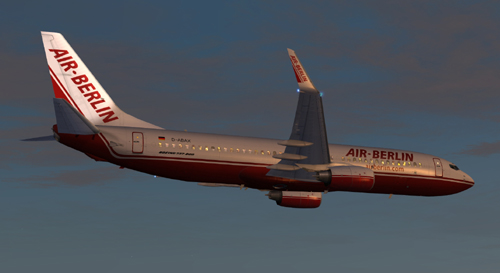 FSX Air Berlin B800 D-ABAX Old Colors