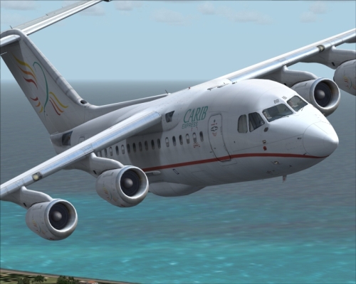 FS9 QW146 100 / RJ70 Carib Express J8-VBB
