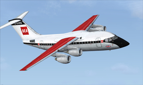 FSX QW RJ70 BEA Red Square livery Fictional