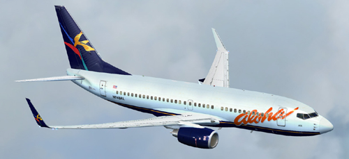 FSX Aloha B700 N748AL with white nose