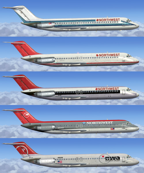 Coolsky DC-9 Classic Northwest Pack 1 of 2