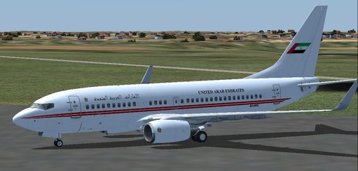 FS9 B737-7E0BBJ; MSN: 29251; Dubai Air Wing Royal Flight DUB; Reg.: A6-HRS