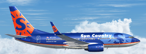 FS9 Sun Country B737-700 N711SY winglet version