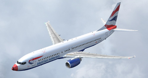 FS9 British Airways B800 comic relief
