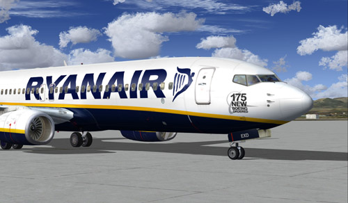FS9 Ryanair EI-EXD 175 new Boeing ordered.