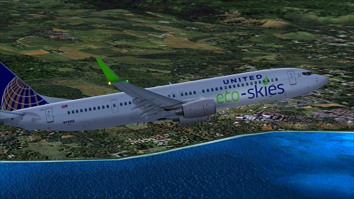 FS9 United ECO-SKIES B900 paint