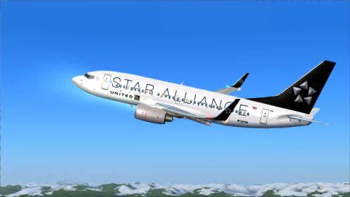 FS9 B737-700 United Air lines Star Alliance